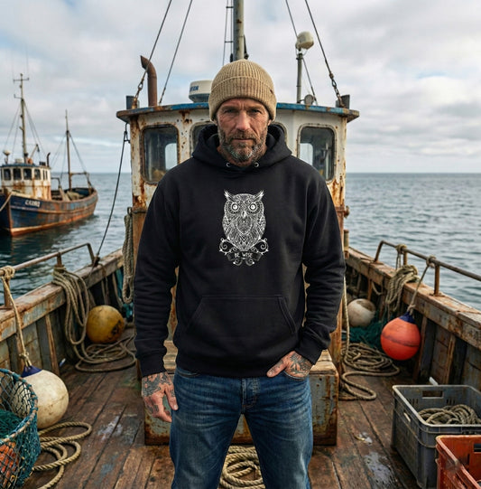 Herr Owl Hoodie – Grafisk Hoodie med Ugglemotiv